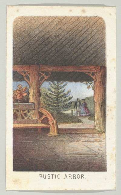 Arbor rustique, de la série, Vues de Central Park, New York, Partie 3, 1864 - Louis Prang