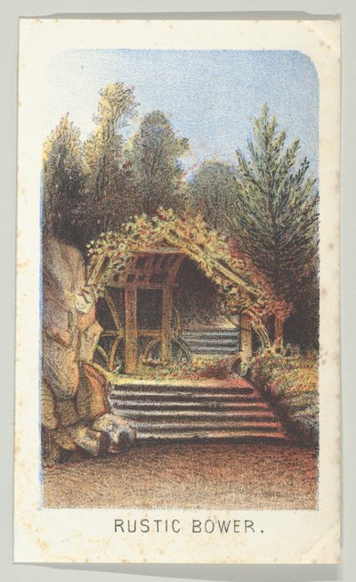 Rustic Bower, de la série, Vues de Central Park, New York, Partie 3, 1864 - Louis Prang