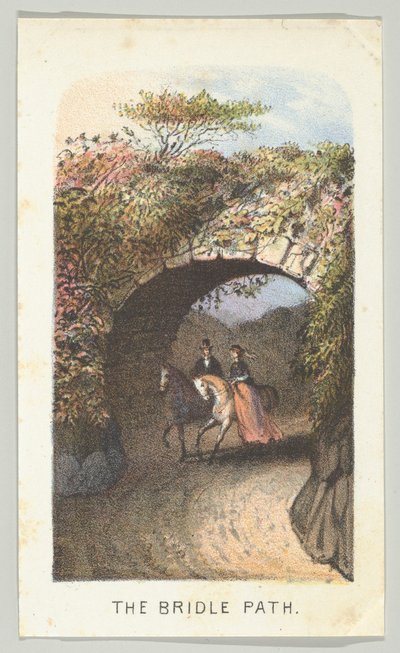 Le chemin des brides, de la série, Vues de Central Park, New York, Partie 2, 1864 - Louis Prang