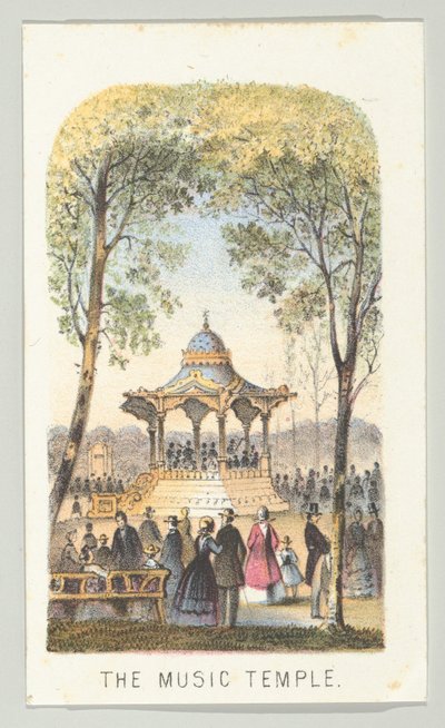 Le Temple de la Musique, de la série, Vues de Central Park, New York, Partie 2, 1864 - Louis Prang