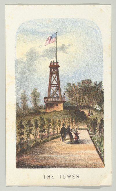 La Tour, de la série, Vues de Central Park, New York, Partie 2, 1864 - Louis Prang