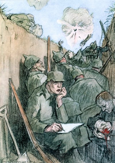Une lettre des tranchées allemandes - Louis Raemaekers