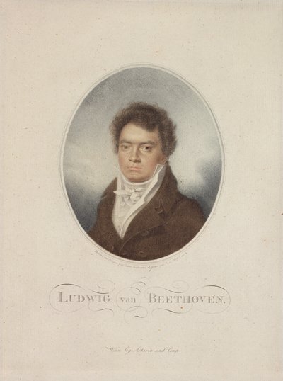 Ludwig van Beethoven (1770-1827) gravé par Blasius Höfel (1792-1863) 1814 - Louis Rene Letronne