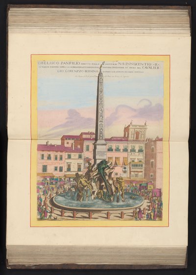 Vierstromenfontein à Rome Obelisco Panfilio, érigé par la sainteté de N. S. Innocentio X - Louis Rouhier