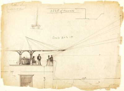 Sans titre (esquisse de perspective) - Louis Schaettle