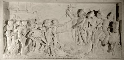 Guerre de Vendée : pacification de la Vendée par le général Lazare Hoche en 1796. Bas-relief en marbre sculpté par Simon Louis Boizot. 1800. Versailles, musée du château - Louis Simon Boizot