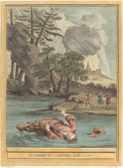 Le torrent et la rivière - Louis Simon Lempereur after Jean Baptiste Oudry