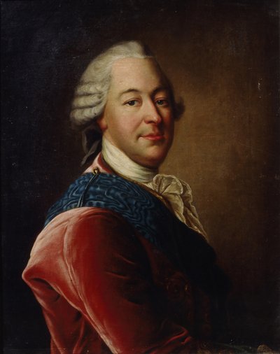 Portrait du comte Mikhaïl Illarionovitch Vorontsov 1714-1767, milieu du 18ème siècle - Louis Tocqué