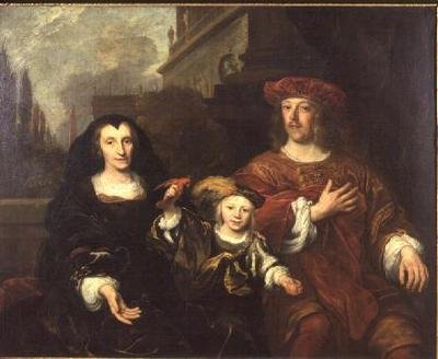 Une femme âgée, son fils et son petit-fils - Louis Vallee