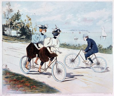 Tandem - dessin de L. Vallet - Louis Vallet