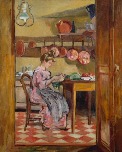 Madame Valtat dans la cuisine - Louis Valtat