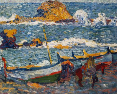 La Grève de Llanca, Espagne - Louis Valtat