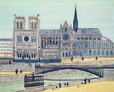 Notre-Dame (côté sud), vers 1933 - Louis Vivin