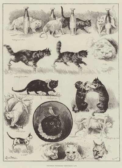 Les chats performants du professeur Fredericks - Louis Wain