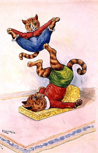 Les Acrobates - Louis Wain