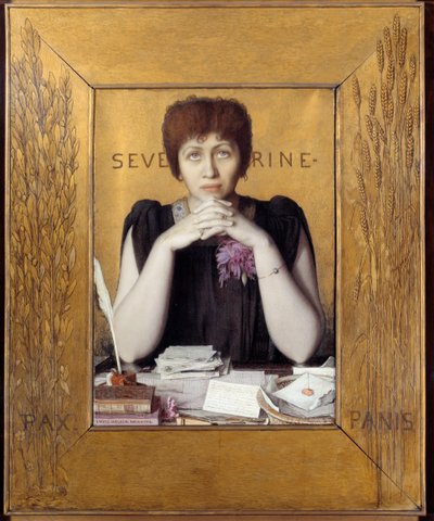 Portrait de Caroline Remy dite Séverine, journaliste française. Peinture par Louis Welden Hawkins - Louis Welden Hawkins