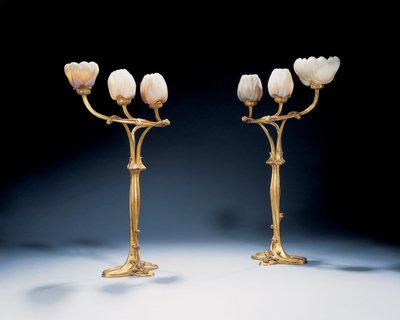 Lampes Magnolia - Louis and Daum Auguste  Majorelle