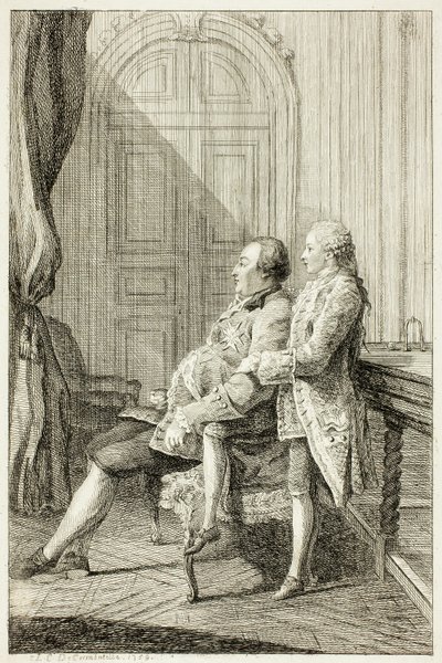 The Duc d’Orléans, and His Son - Louis de Carmontelle
