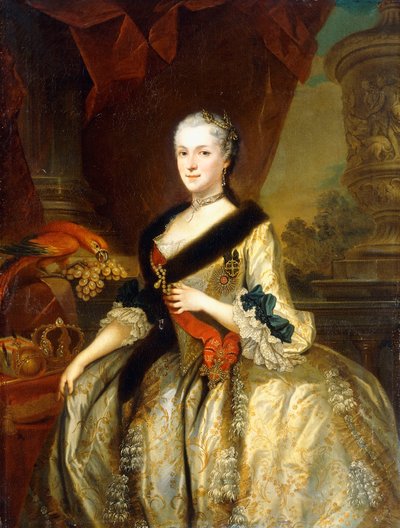Portrait de Maria Josepha, reine de Pologne, debout, trois-quarts de longueur - Louis de Silvestre