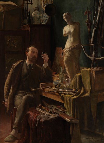 Artiste dans son atelier - Louis van Engelen