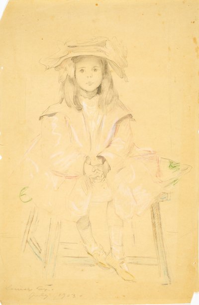 Sans titre (Jeune fille assise) - Louise Cox