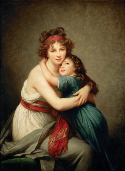 Autoportrait avec sa fille, Julie, vers 1789 - Elisabeth Louise Vigee Lebrun