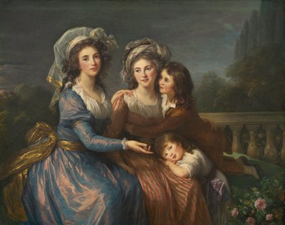 La marquise de Pezay et la marquise de Rougé avec ses fils Alexis et Adrien - Elisabeth Louise Vigee Lebrun