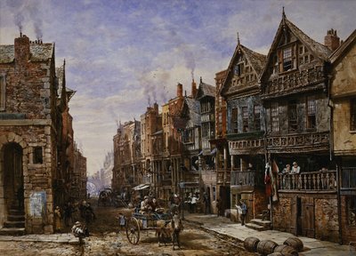 Chester : Watergate Street depuis le coin de Crook Street, avec Eastgate au-delà - Louise Ingram Rayner