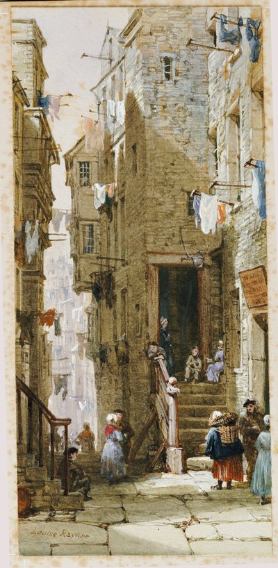 Scène de rue à Édimbourg - Louise Ingram Rayner