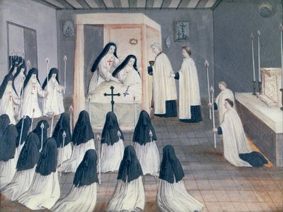 Administration de la Sainte Communion à une nonne, de 