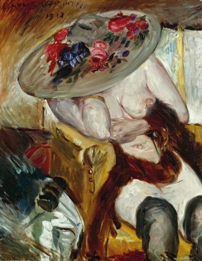 Femme Italienne dans un Fauteuil Jaune - Lovis Corinth