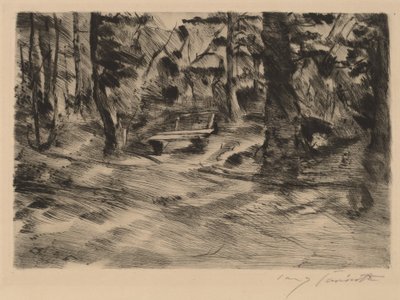 Banc dans les bois II - Lovis Corinth
