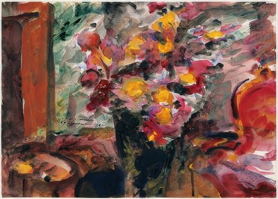 Vase de fleurs sur une table. 1922 - Lovis Corinth
