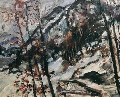 Le Herzogstand au Walchensee sous la neige - Lovis Corinth