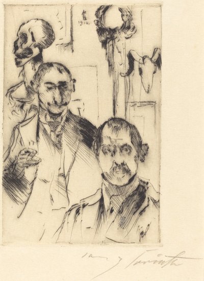 Double portrait avec squelette - Lovis Corinth