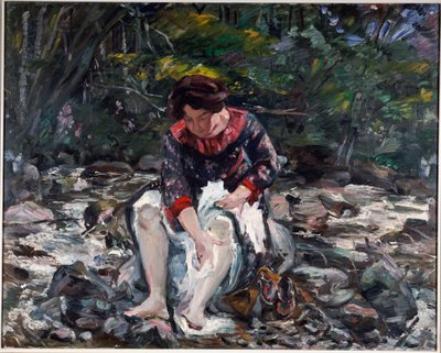Fille dans le ruisseau - Lovis Corinth