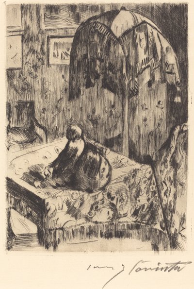 Intérieur avec lampe de sol - Lovis Corinth