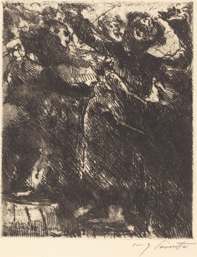 Sermon du Capucin—"Il préfère courir avec une fille" - Lovis Corinth
