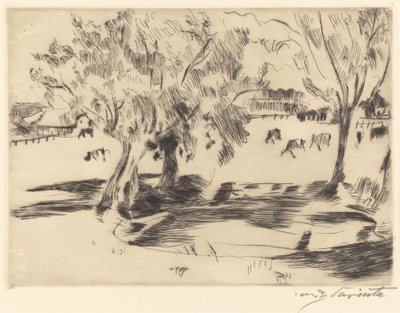 Landschaft mit Kühen, 1917 - Lovis Corinth