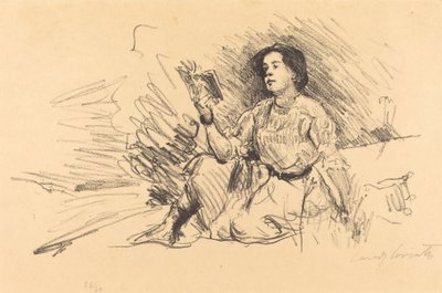 Fille lisant - Lovis Corinth