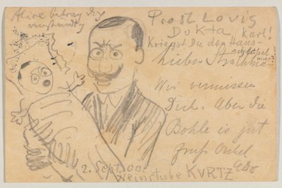 Lovis Corinth à Carl Strathmann : Carte postale - Lovis Corinth