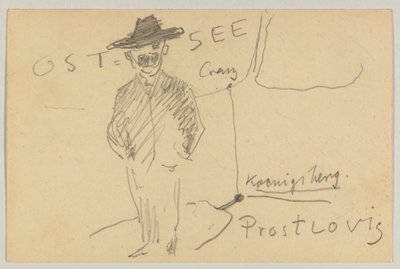 Lovis Corinth à Carl Strathmann : Carte postale, cachet postal du 10 avril 1903 - Lovis Corinth