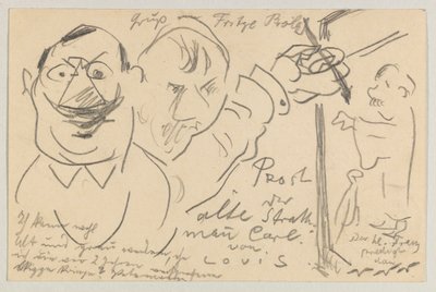 Lovis Corinth à Carl Strathmann: Carte postale, cachet postal du 10 août 1904 - Lovis Corinth