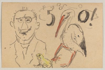 Lovis Corinth à Carl Strathmann : Carte postale, cachet de la poste 11 septembre 1916 - Lovis Corinth