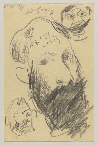 Lovis Corinth à Carl Strathmann : Carte postale, cachet postal du 12 décembre 1902 - Lovis Corinth