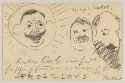 Lovis Corinth à Carl Strathmann : Carte postale, cachet postal du 12 décembre 1902 - Lovis Corinth