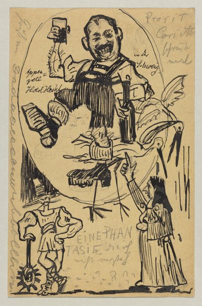 Carte postale, cachet postal 12 juin 1895 (Appenzell) - Lovis Corinth