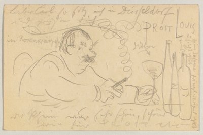 Lovis Corinth à Carl Strathmann : Carte postale, cachet du 13 septembre 1907 - Lovis Corinth