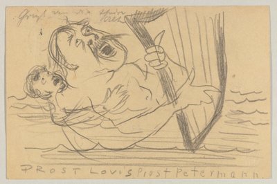 Lovis Corinth à Carl Strathmann : Carte postale, cachet postal du 18 juillet 1903 - Lovis Corinth