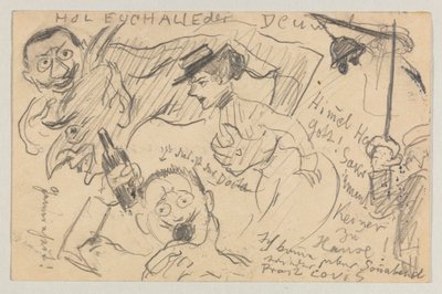 Lovis Corinth à Carl Strathmann : Carte postale, cachet postal du 20 septembre 1901 - Lovis Corinth